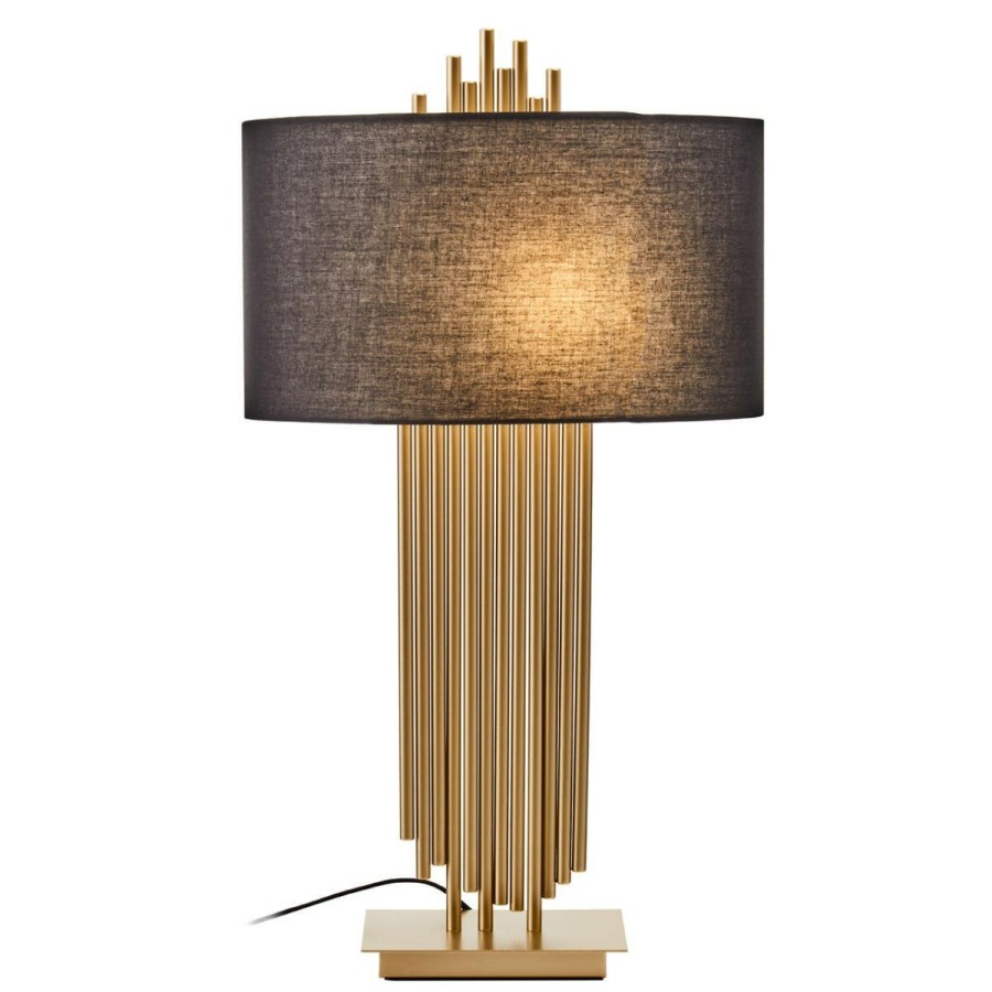 Accessories Fifty Five South Table Lamps | Impero Table Lamp With Black Linen Shade