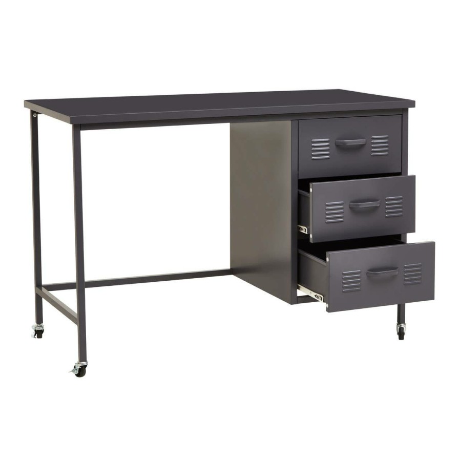 FURNITURE Premier Desks | Academy Three Drawer Grey Desk