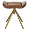 FURNITURE Fifty Five South Stools | Buffalo Brown Leather Footstool