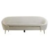 FURNITURE Fifty Five South Sofas | Yasmeen 3 Seat Beige Velvet Sofa