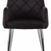 FURNITURE Fifty Five South Seating | Tamzin Black Velvet Splayed Dining Chair