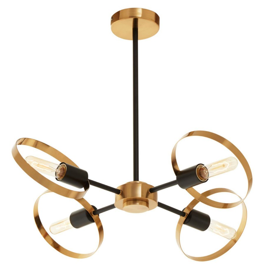 Accessories Fifty Five South Light and Ceiling Shades | Trieste Four Bulb Ring Pendant Light