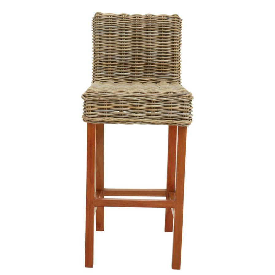 FURNITURE Fifty Five South Bar Seating | Java Natural Rattan Bar Chair