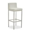 FURNITURE Premier Bar Seating | Baina White Pu And Chrome Finish Bar Chair