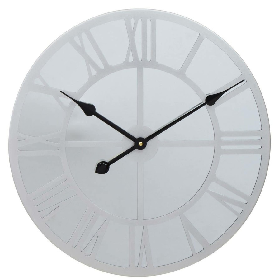 Accessories Fifty Five South Wall Clocks | Kent Silver Mirrored Wall Clock