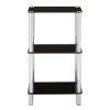 FURNITURE Premier Storage | 3 Tier Black Glass Shelf Unit