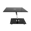 FURNITURE Premier Side Tables | Black Tempered Glass Top End Table