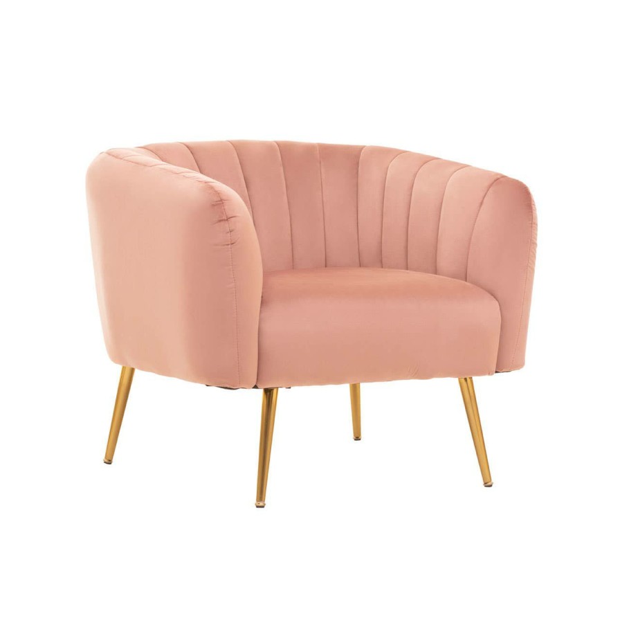 FURNITURE Premier Seating | Larissa Pink Velvet Chair