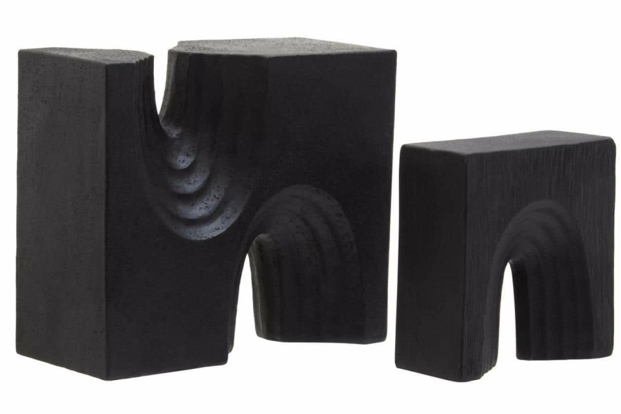 Accessories Premier Sculptures and Ornaments | Broc Set Of Two Black Sculptures