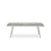 FURNITURE Fifty Five South Seating | Gilden Grey Bench With Splayed Legs