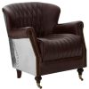 FURNITURE Fifty Five South Seating | Victor Coffee Leather Armchair