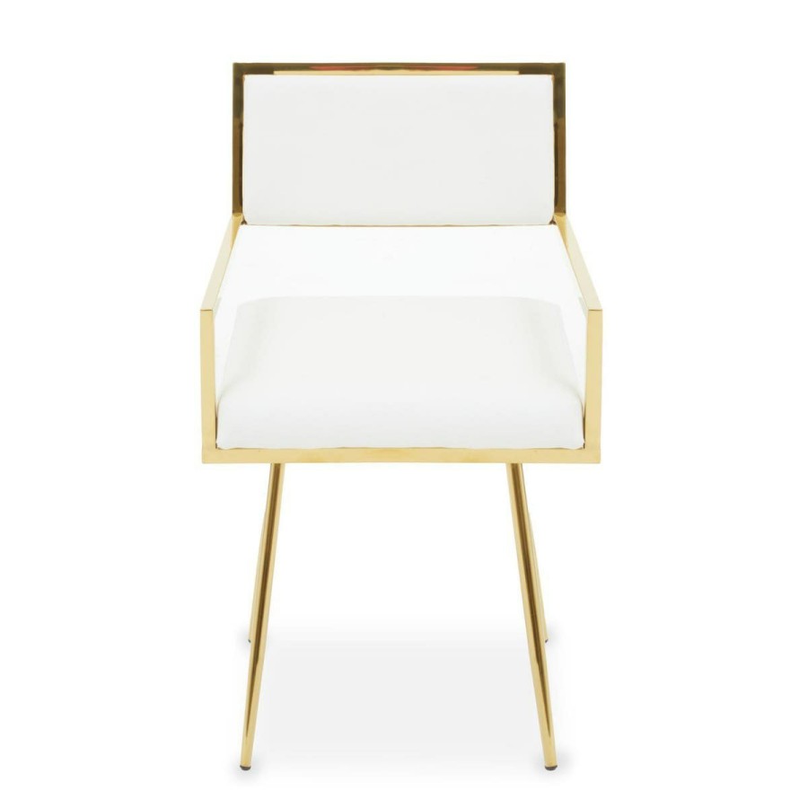 FURNITURE Fifty Five South Seating | Azalea Ivory Leather Effect Dining Chair