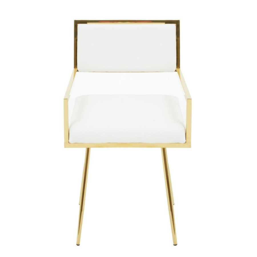 FURNITURE Fifty Five South Seating | Azalea Ivory Leather Effect Dining Chair