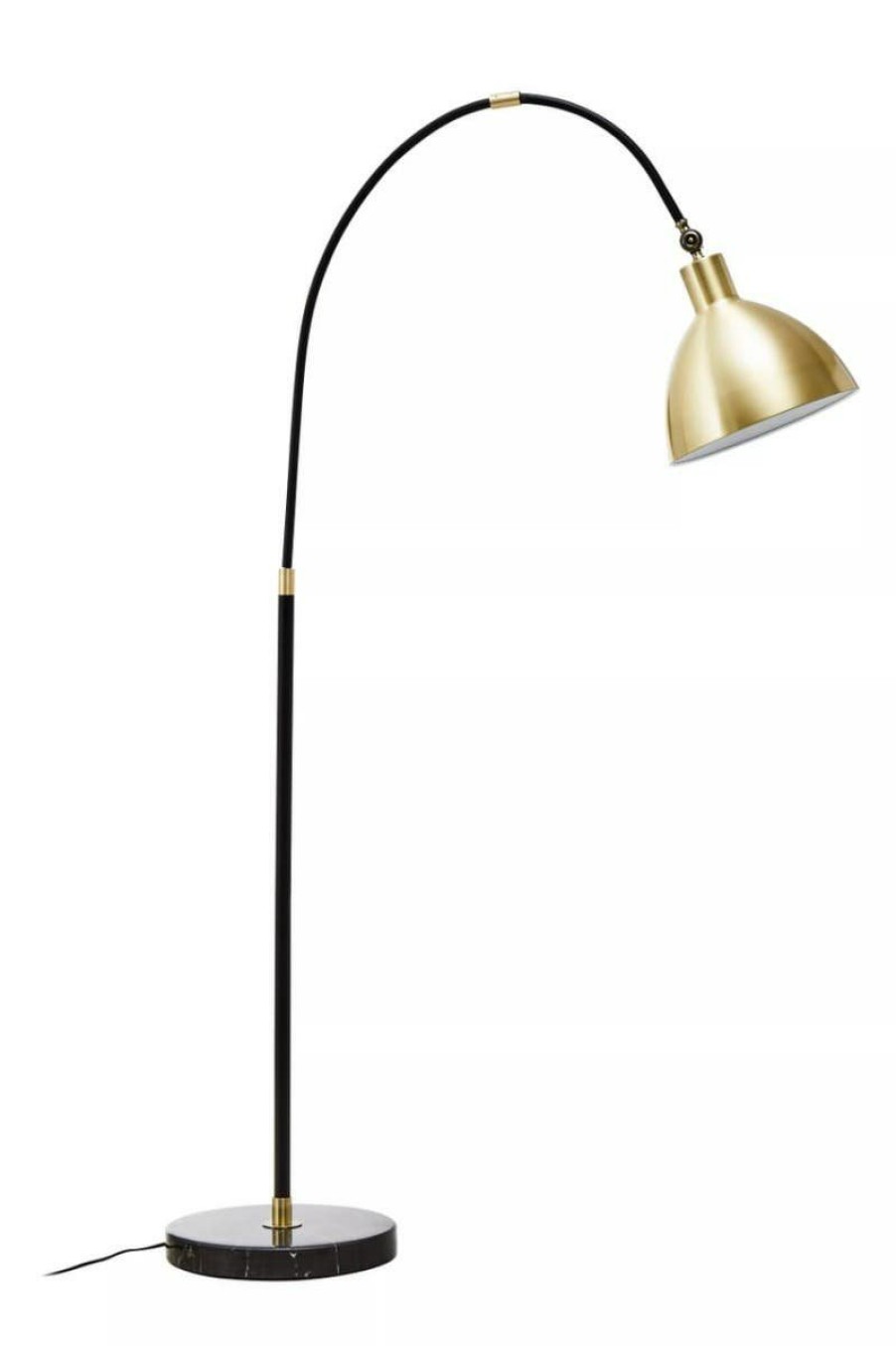 Accessories Fifty Five South Floor Lamps | Newton Gold Finish Metal Shade Floor Lamp