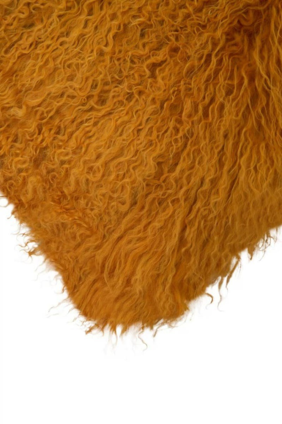 Accessories Bosie Cushions | Bosie Small Ochre Mongolian Lamb Fur Cushion