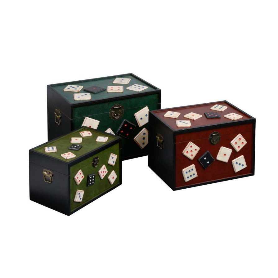 FURNITURE Premier Storage | Dice Design Storage Trunks - Set Of 3