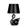 Accessories Premier Table Lamps | Swan Black Polyresin Table Lamp