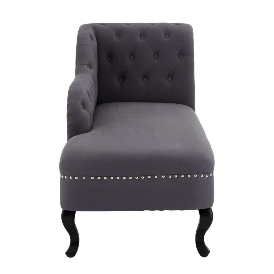 FURNITURE Premier Chaise Lounges | Regents Park Grey Chaise Longue