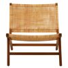 FURNITURE Fifty Five South Conservatory | Lovina Teak Wood And Natural Rattan Lounge Chair