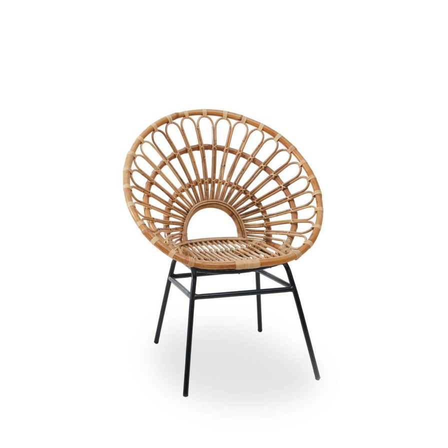 FURNITURE Fifty Five South Seating | Java Natural Rattan Flared Back Chair