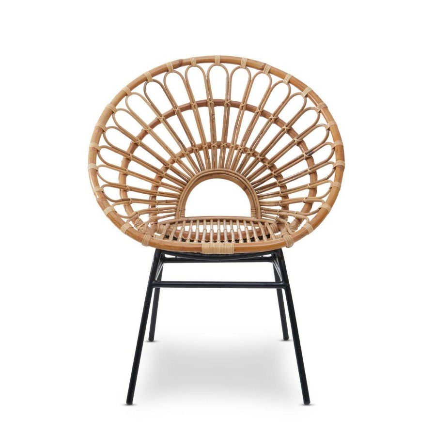 FURNITURE Fifty Five South Seating | Java Natural Rattan Flared Back Chair