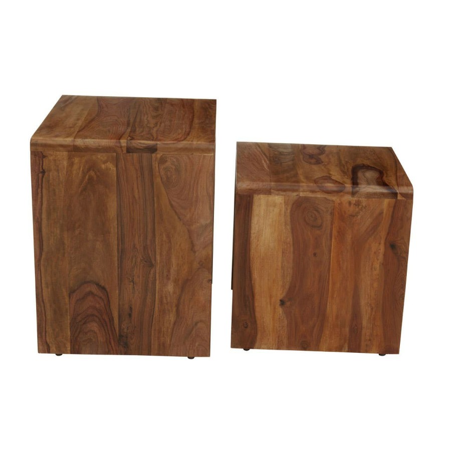 FURNITURE Fifty Five South Nesting Tables | Surati Sheesham Wood Nesting Tables