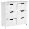 FURNITURE Premier Storage | New England White Mdf 6 Drawers Chest