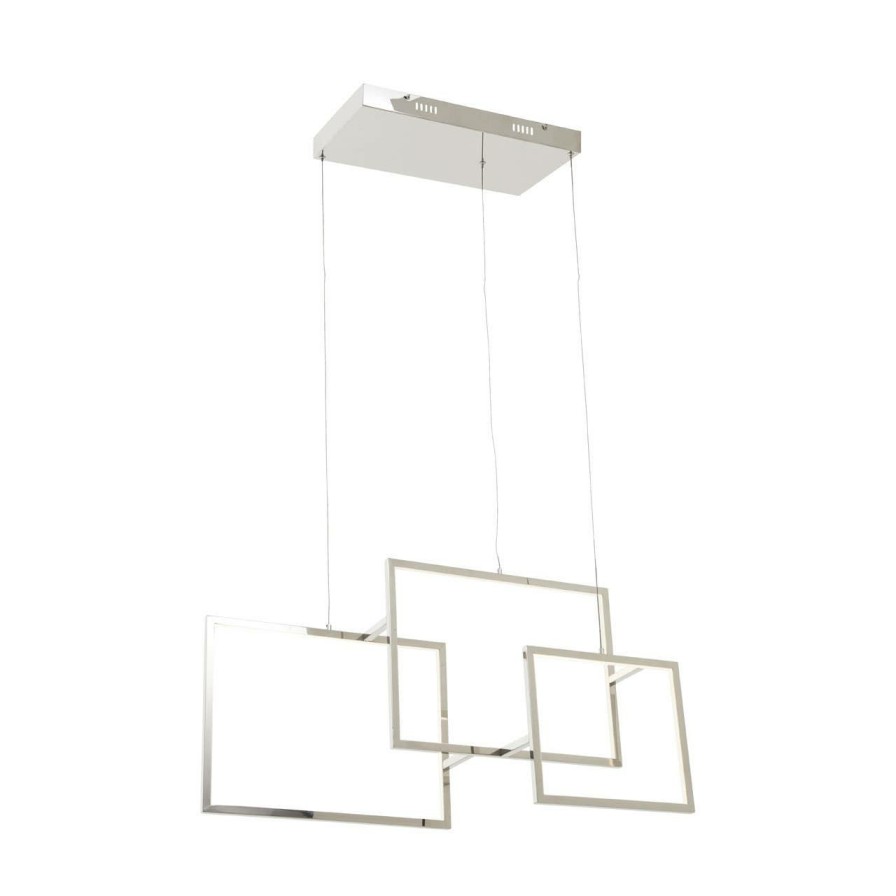 Accessories Fifty Five South Light and Ceiling Shades | Trieste Three Square Pendant Light