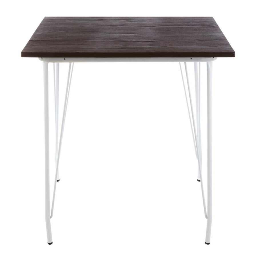 FURNITURE Premier Side Tables | District White Metal And Elm Wood Table