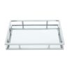 Accessories Fifty Five South Trays and Coasters | Cruzar Rectangular Silver Finish Tray