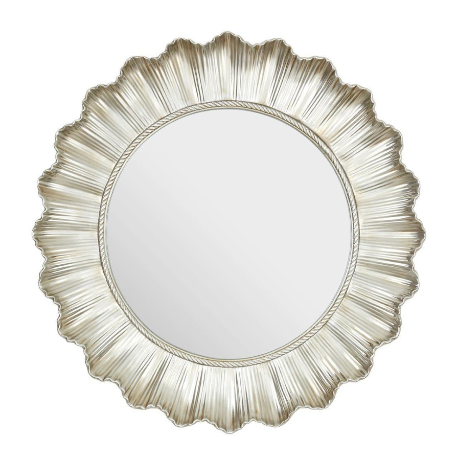 Bathe and Utility Premier Mirrors | Champagne Finish Scallop Wall Mirror