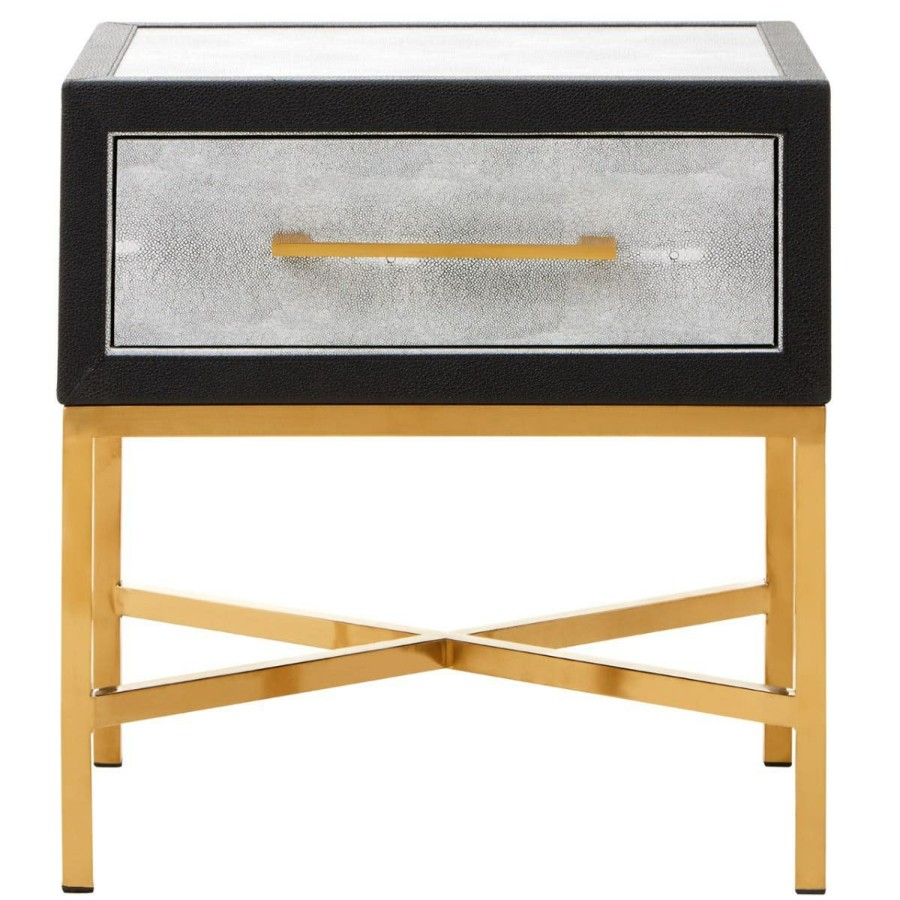 FURNITURE Fifty Five South Side Tables | Cadiz Grey Shagreen Side Table