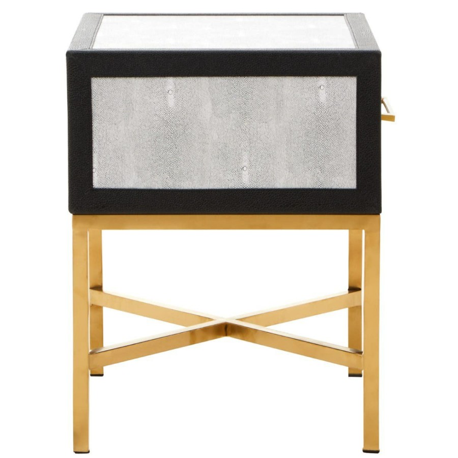 FURNITURE Fifty Five South Side Tables | Cadiz Grey Shagreen Side Table