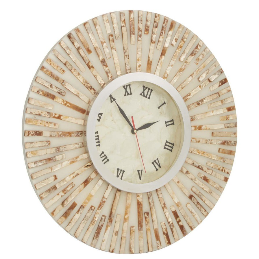 Accessories Fifty Five South Wall Clocks | Palu Natural Shell Wall Clock