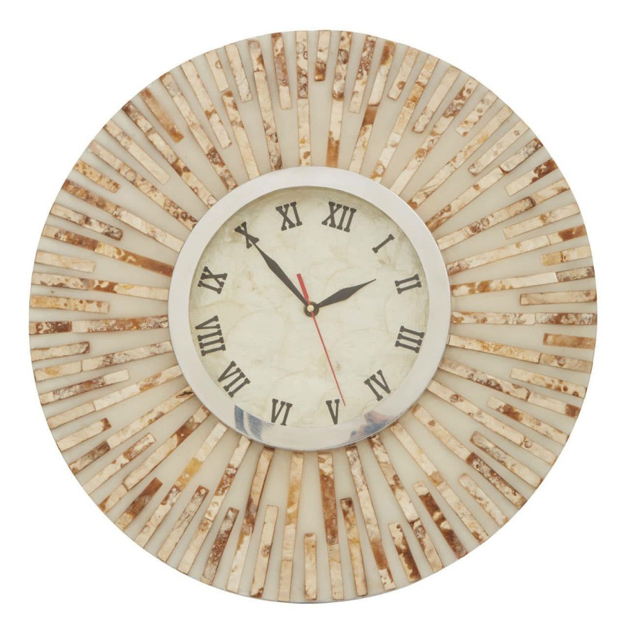 Accessories Fifty Five South Wall Clocks | Palu Natural Shell Wall Clock