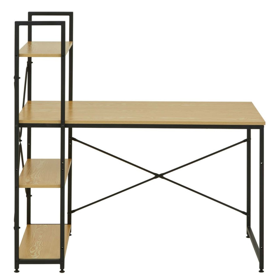 FURNITURE Premier Desks | Laxton Light Yellow Desk With Shelves