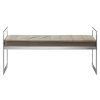 FURNITURE Premier Benches | Allure Mink Velvet And Silver Finish Bench