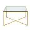 FURNITURE Premier Side Tables | Allure Gold Finish Cross Base End Table