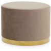 FURNITURE Fifty Five South Stools | Hagen Mink And Gold Round Stool