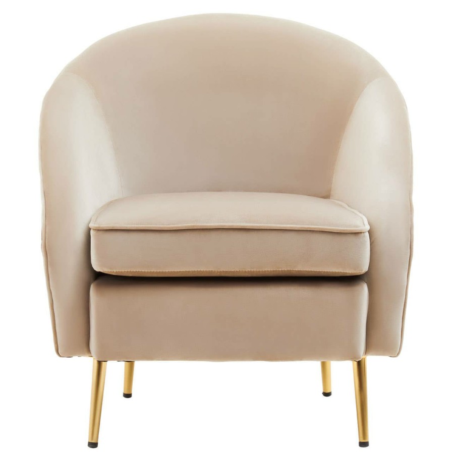 FURNITURE Fifty Five South Armchairs | Yasmeen Mink Velvet Armchair