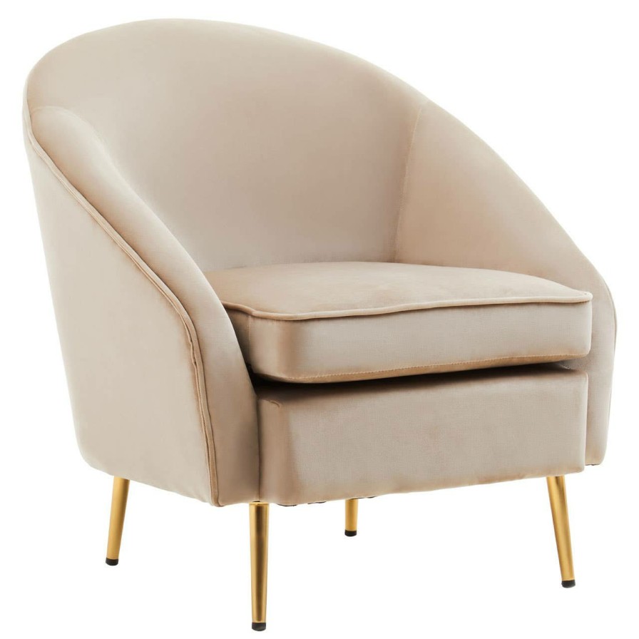 FURNITURE Fifty Five South Armchairs | Yasmeen Mink Velvet Armchair